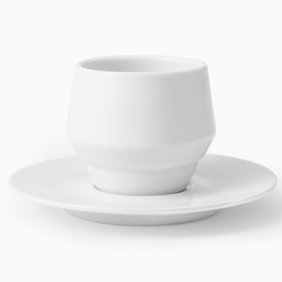 CUP AND SAUCER 205 CC WHITE MANIKO