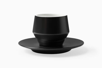 TASSE ET SOUCOUPE 205 CC NOIR MAT MANIKO