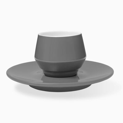 CUP AND SAUCER 70 CC GRAY MANIKO