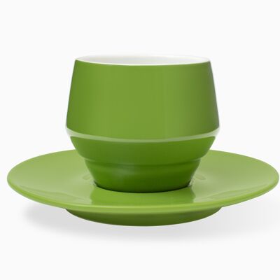 TAZA Y PLATO 205 CC VERDE MANIKO