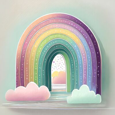 Poster children's room Rainbow