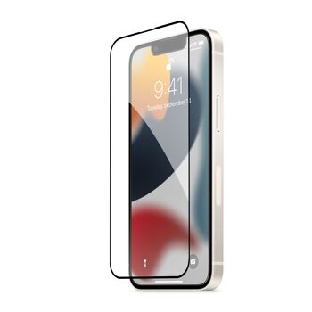 Protecteur d'écran en verre trempé à couverture complète DAM pour iPhone 13 Mini 6,09x0,06x12,8 cm. Couleur transparente 2