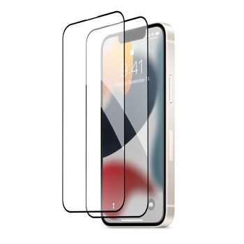 DAM 2x protecteur d'écran en verre trempé à couverture complète pour iPhone 13 Mini 6,09x0,06x12,8 cm. Couleur transparente 2