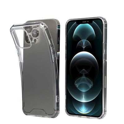 DAM Transparent Armor Anti-Shock Case with Reinforced Edges for iPhone 12 Pro Max 8.09x1.02x16.36 Cm. Transparent color