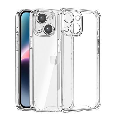 Coque anti-choc DAM Transparent Armor avec bords renforcés et protection caméra pour iPhone 14 Plus 8,09x1,06x16,36 Cm. Couleur transparente