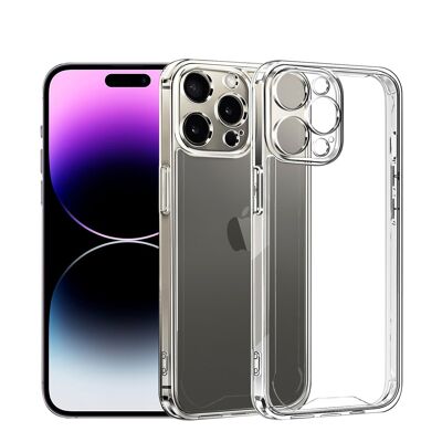 DAM Transparent Armor anti-shock case with reinforced edges and camera protection for iPhone 14 Pro 7.43x1.06x15.06 Cm. Transparent color