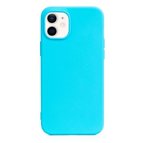 DAM Carcasa de silicona Essential para iPhone 12 / 12 Pro. Interior aterciopelado suave. 7,43x1,02x14,95 Cm. Color: Azul