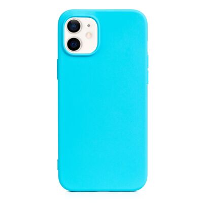 DAM Carcasa de silicona Essential para iPhone 12 / 12 Pro. Interior aterciopelado suave. 7,43x1,02x14,95 Cm. Color: Azul