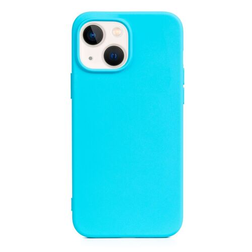 DAM Carcasa de silicona Essential para iPhone 13 Mini. Interior aterciopelado suave. 6,7x1,04x13,43 Cm. Color: Azul