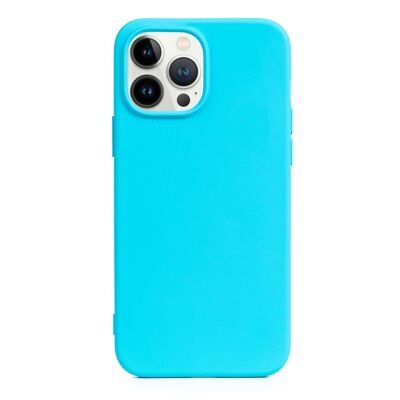 Custodia in silicone DAM Essential per iPhone 13 Pro Max. Interno in morbido velluto. 8,09x1,04x16,36 cm. Colore blu