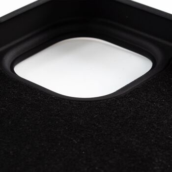 Coque en silicone DAM Essential pour iPhone 13 / 14.  Intérieur en velours doux.  7,43x1,06x14,95cm. La couleur noire 2