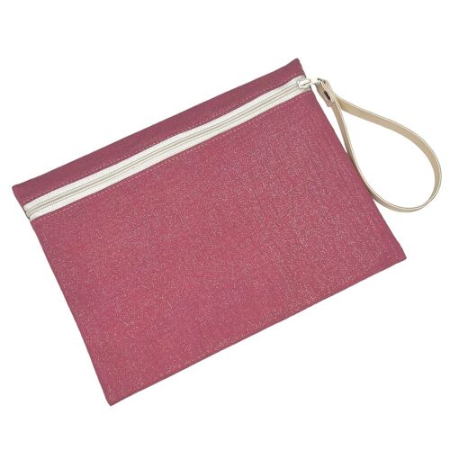 Pochette L, Scintillant rose