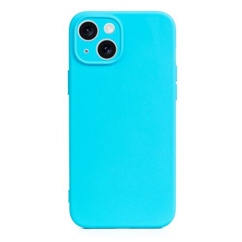 DAM Carcasa de silicona Essential con protección de cámara para iPhone 15. Interior aterciopelado suave. 7,44x1,06x15,04 Cm. Color: Azul