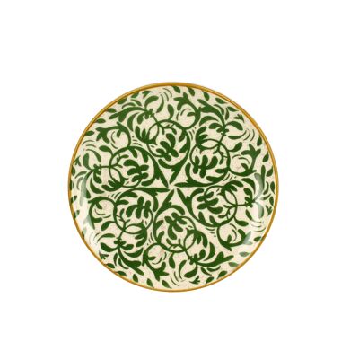 Heracled dessert plate 19cm in green decor stoneware