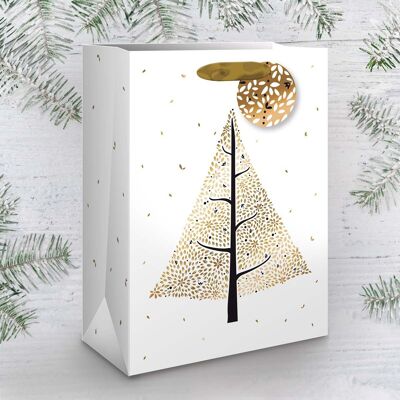 Small golden fir gift bag