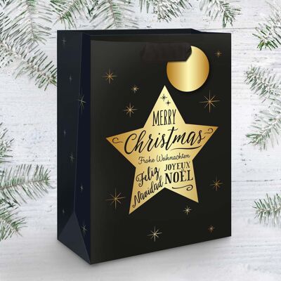Small Star gift bag with Merry Christmas message
