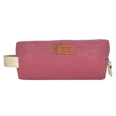 Trousse nomade S, "Scintillant" rose