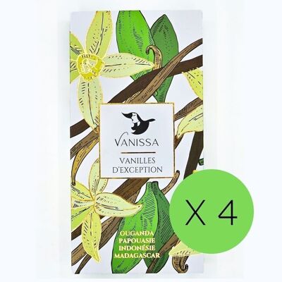 Außergewöhnliche Vanille-Box (x4) – Gourmet-Geschenk