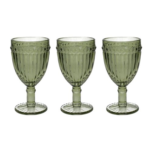 WATER/WIJNGLAS 310 CC DORICO GROEN SET A 3