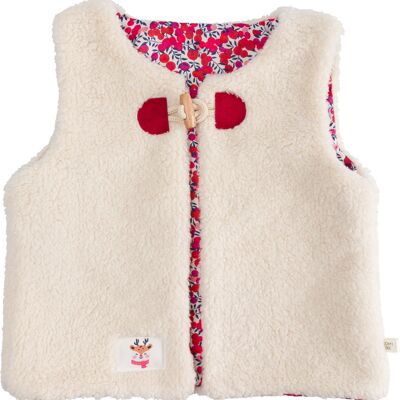 Children's shepherd vest | Cherry