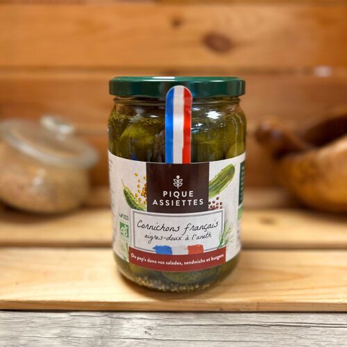 Cornichons Français aigres-doux à l'Aneth Bio 85Cl - 425G