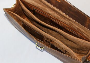 Porte-documents en cuir véritable pour hommes et femmes, sac pour ordinateur portable 8