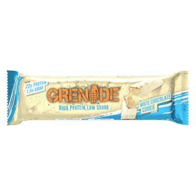 OFERTA Barra de proteína Grenade - Galleta de chocolate blanco - 12 barras BBE finales de febrero de 2024