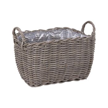 Demak Baskets - 2 paniers en rotin avec intérieur en plastique 4