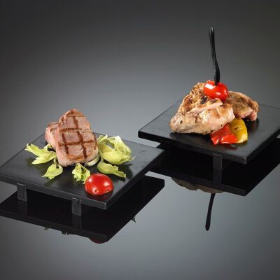 PLATEAU SUSHI 15X15X2.5 BAMBOU NOIR