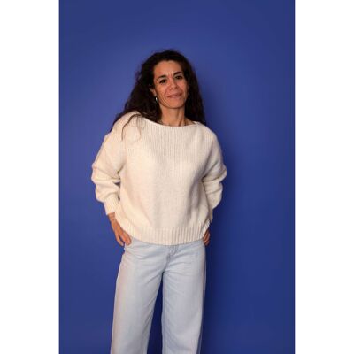 Maglione con palline - Ecru