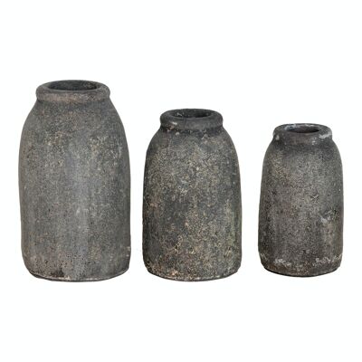 Velas Vase - Jarrones en gris oscuro antiguo