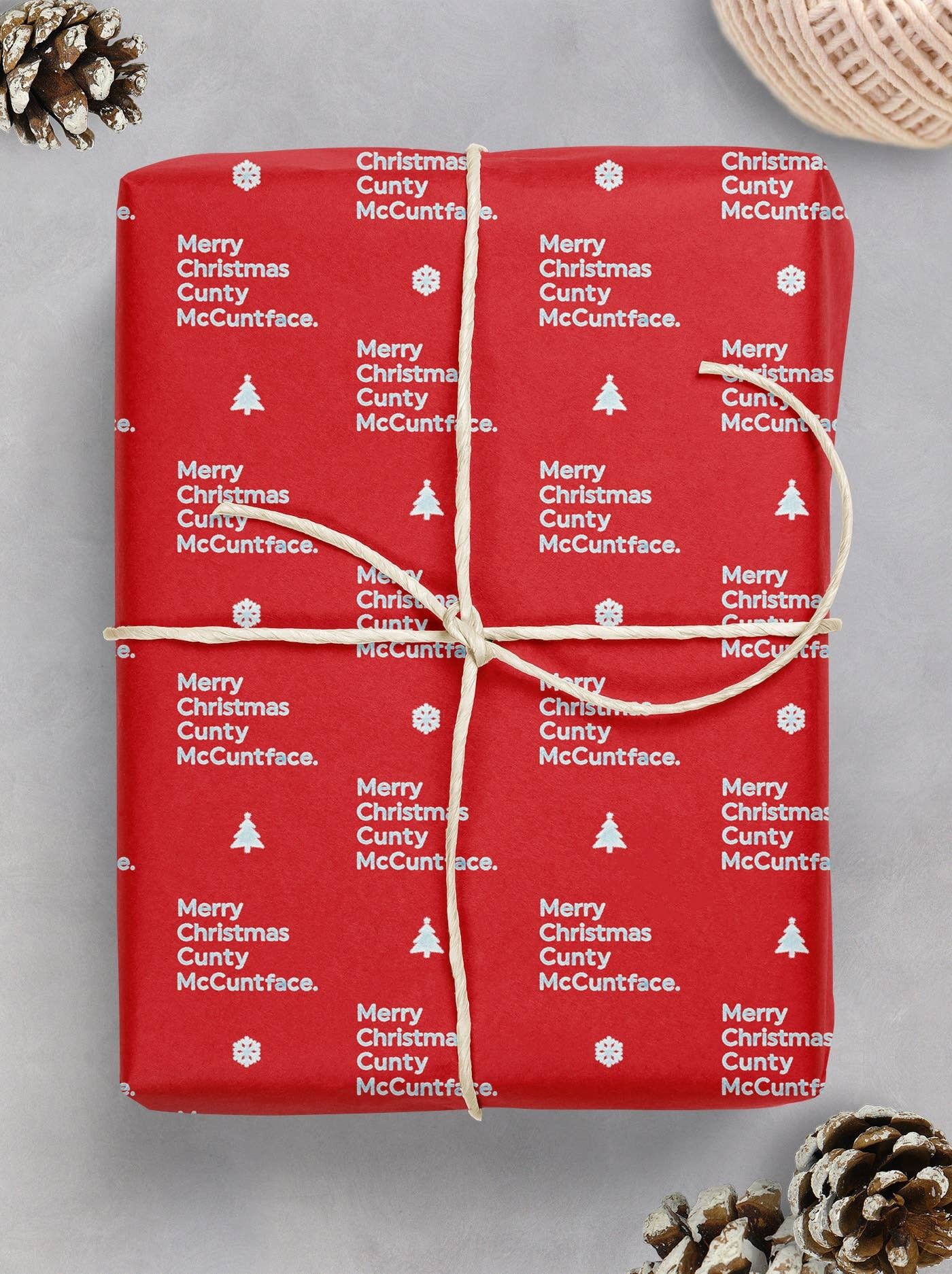 Confezione regalo di Natale - Merry Dickmas **Confezione da 2 fogli piegati** di Brainbox Candy