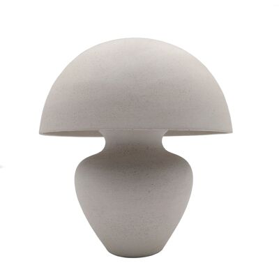 Lampe champignon en céramique faite à la main avec abat-jour en céramique blanche ou noire.