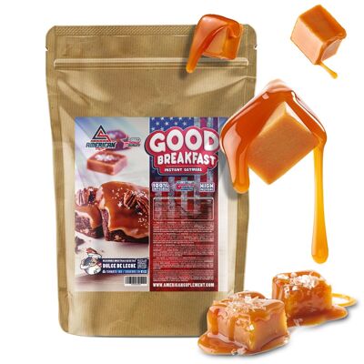 AS American Supplement | Vollkorn-Hafermehl | Gutes Frühstück | 1kg | Dulce de Leche | Hilft beim Aufbau von Muskelmasse | Quelle für Ballaststoffe und Protein | Ideal für Desserts