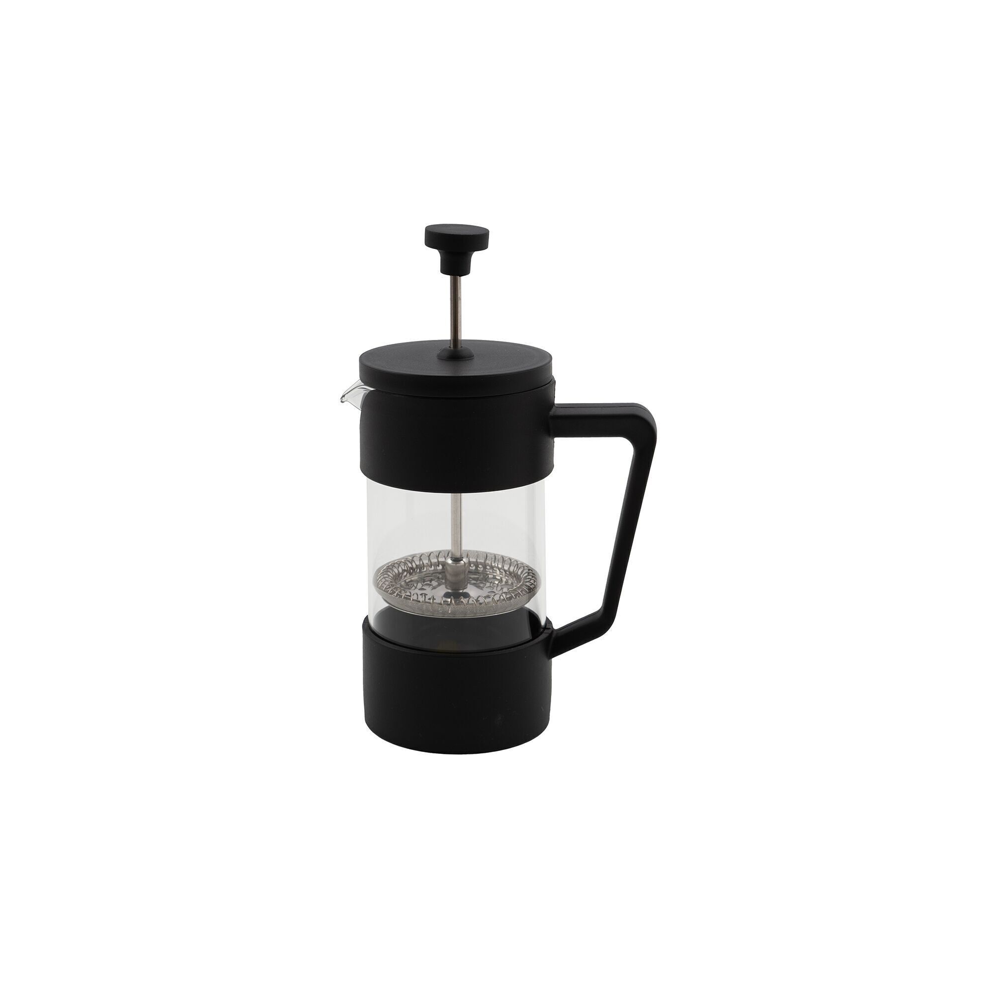 Caffettiera French press in vetro nero con stampa French press 350ml