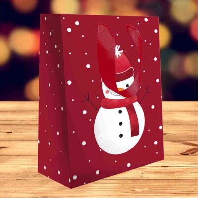 Snowman Christmas gift bag Small format