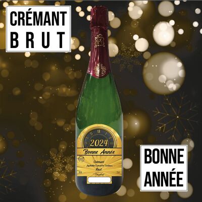 Vin cadeau Réveillon "Nouvel an"  - Crémant de Bordeaux brut 75cl