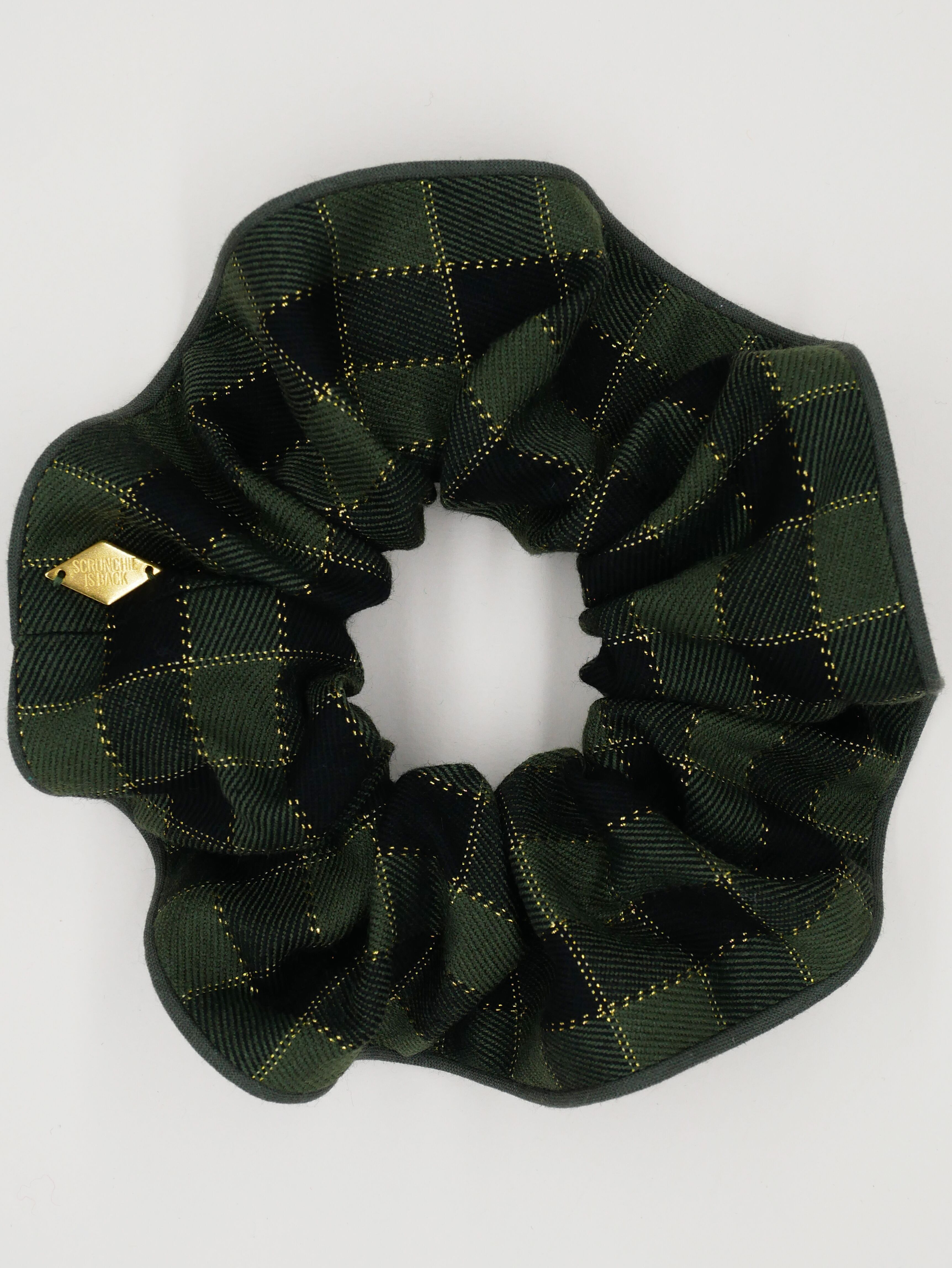 Elastico per capelli color kaki e oro - Laureen