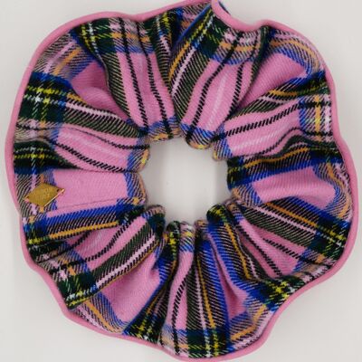 Chouchou laine tartan rose - Solange