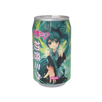 Canette de soda saveur pomme Hatsune Miku 330 ml