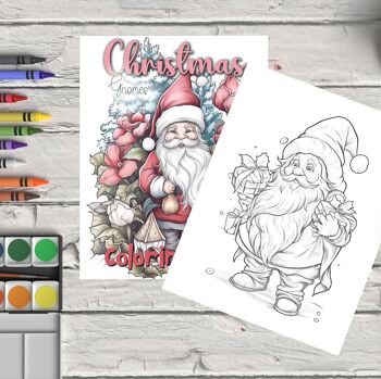Livre de coloriage - Gnomes de Noël 2