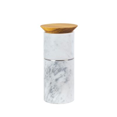TOTEM KITCHEN, composition d'accessoires tour en marbre, bois et acier inoxydable 316 par bettisatti srl