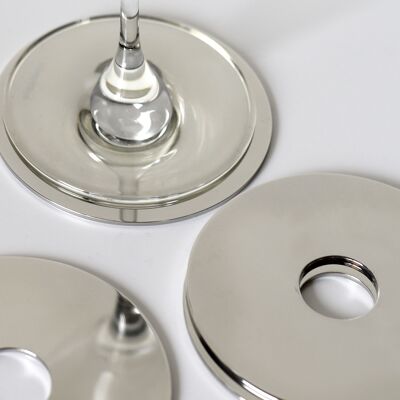 IS-sottobicchieri, 316 stainless steel coaster set by bettisatti srl