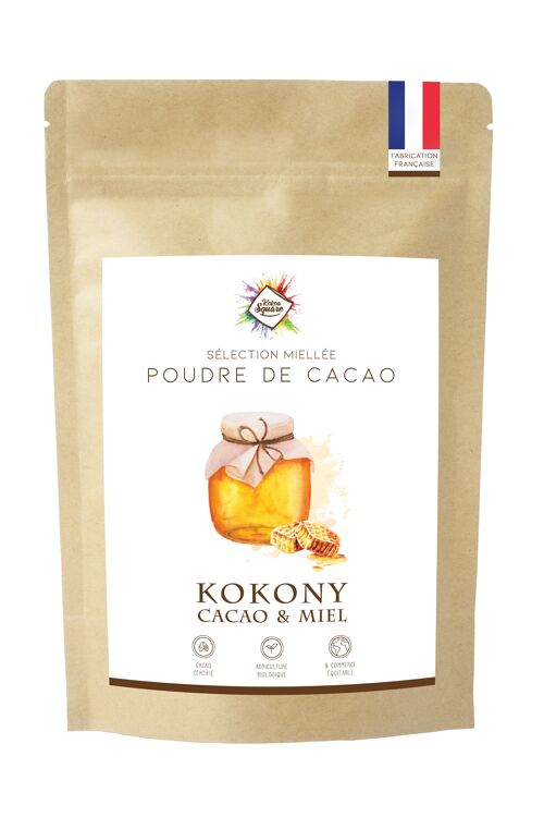 Kokony - Poudre de cacao  pour chocolat chaud au miel
