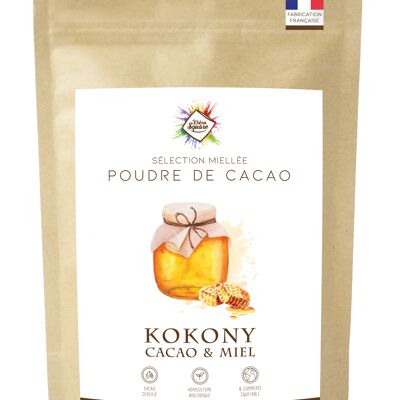 Kokony - Cacao en polvo para chocolate caliente con miel