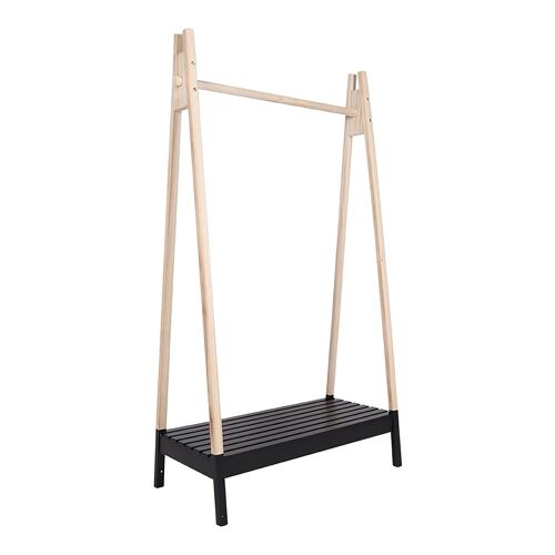 Torino Clothes Rack - Clothes rack in natural wood and black