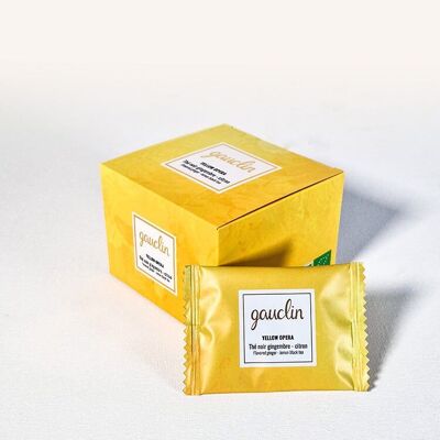 Lemon ginger black tea in bags - ORGANIC