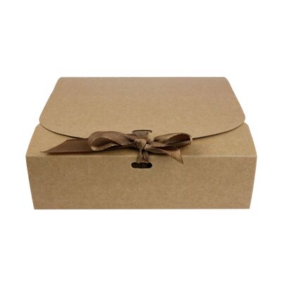 Brown Boxes: Square Delights Adorned with Vibrant Bows