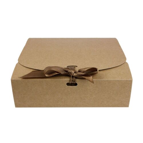 Square Brown Boxes With Different Colour Bow