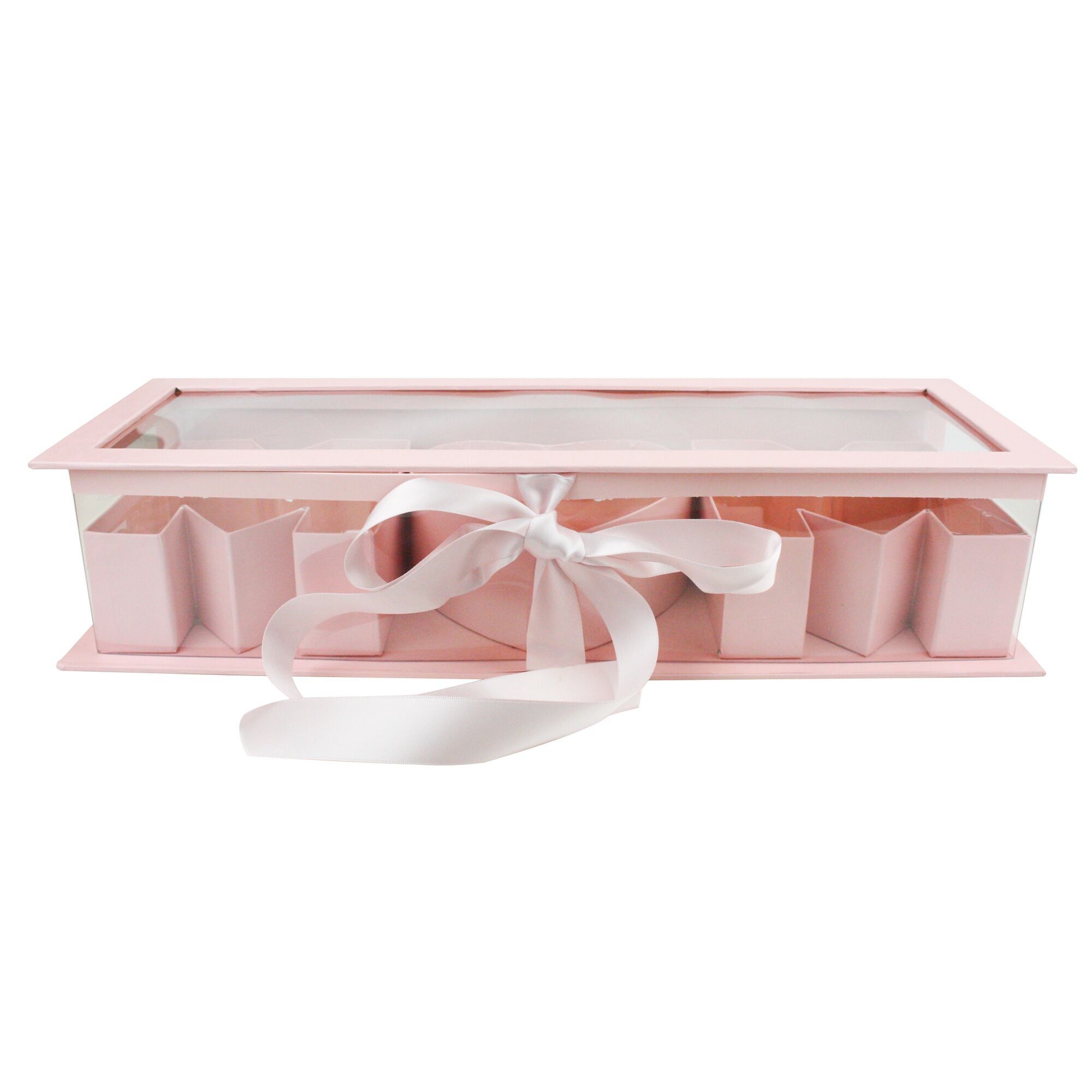 Pink Box with Mom Characters Transparent Lid Ribbon-Single